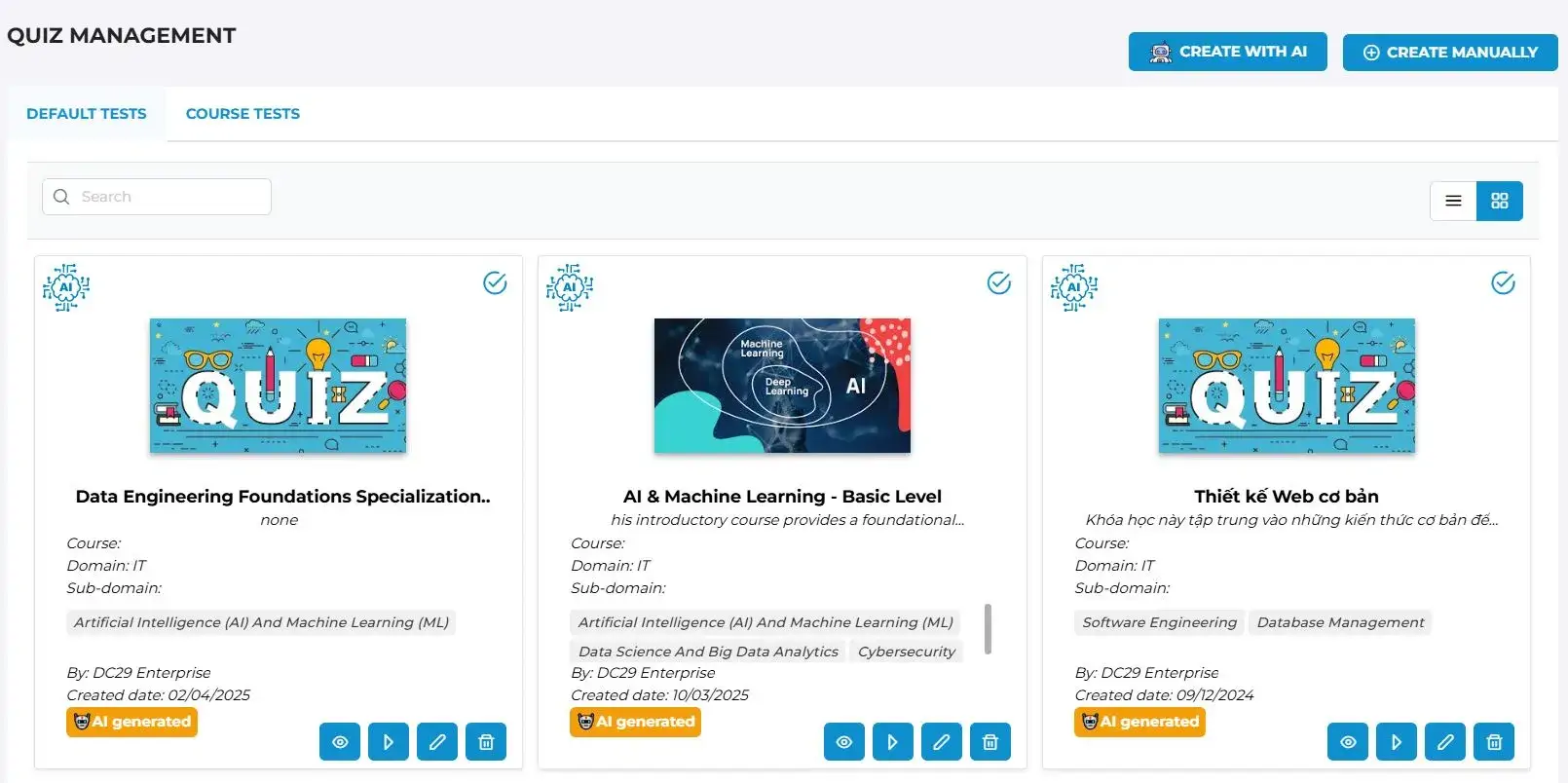 TMA Solutions AI Quiz Builder
